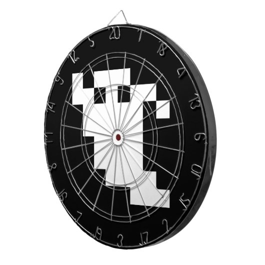 8 Bit Pixel Ghost Dartscheibe (Vorderseite rechts)