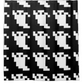 8 Bit Pixel Ghost Duschvorhang (Vorderseite)