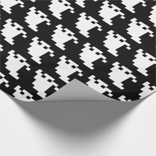 8 Bit Pixel Ghost Geschenkpapier (Ecke)