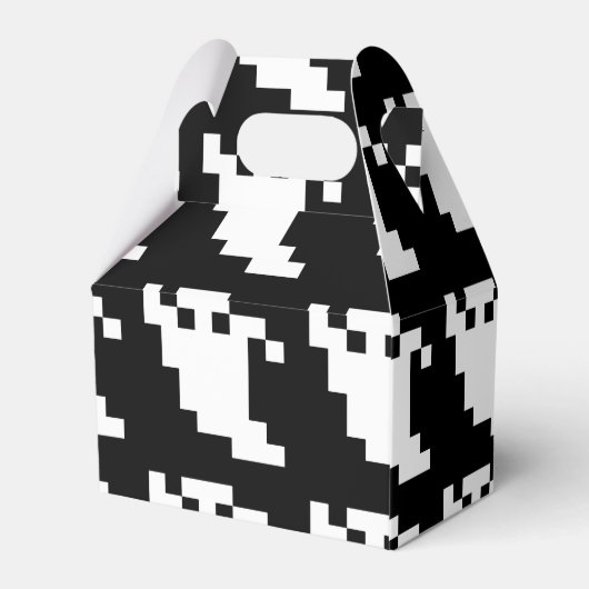 8 Bit Pixel Ghost Geschenkschachtel (Rückseite)