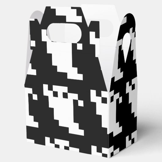 8 Bit Pixel Ghost Geschenkschachtel (Geöffnet)