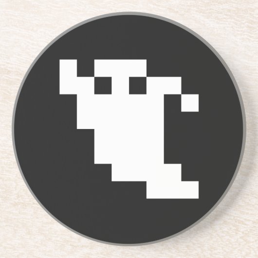 8 Bit Pixel Ghost Getränkeuntersetzer (Vorne)