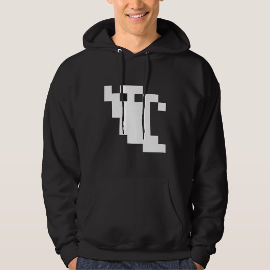 8 Bit Pixel Ghost Hoodie (Vorderseite)