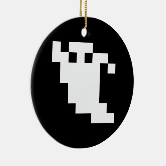 8 Bit Pixel Ghost Keramikornament (Rechts)