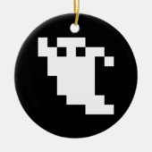 8 Bit Pixel Ghost Keramikornament (Vorne)