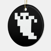 8 Bit Pixel Ghost Keramikornament (Links)