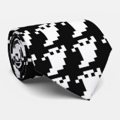 8 Bit Pixel Ghost Krawatte (Gerollt)