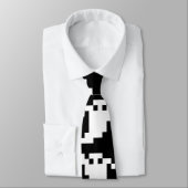 8 Bit Pixel Ghost Krawatte (Gebunden)
