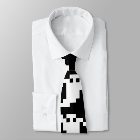 8 Bit Pixel Ghost Krawatte (Gebunden)