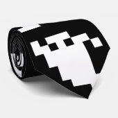 8 Bit Pixel Ghost Krawatte (Gerollt)