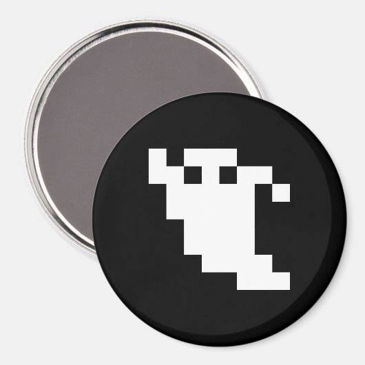 8 Bit Pixel Ghost Magnet (Vorderseite/Rückseite)