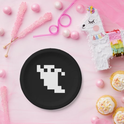 8 Bit Pixel Ghost Pappteller (Party)