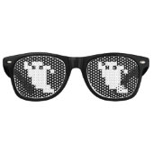 8 Bit Pixel Ghost Partybrille (Vorderseite)