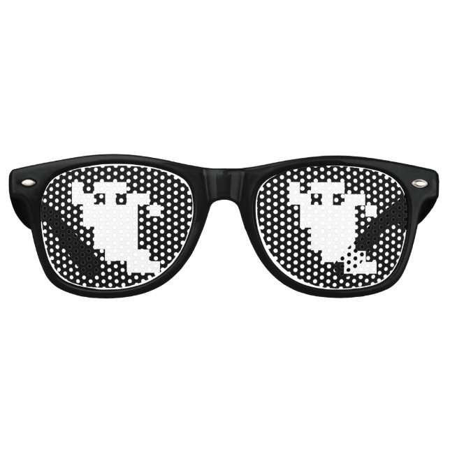 8 Bit Pixel Ghost Partybrille (Vorderseite)