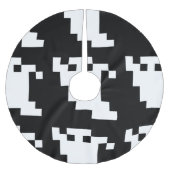 8 Bit Pixel Ghost Polyester Weihnachtsbaumdecke (Vorderseite)