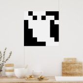 8 Bit Pixel Ghost Poster (Küche)