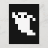 8 Bit Pixel Ghost Postkarte (Vorderseite)