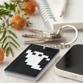 8 Bit Pixel Ghost Schlüsselanhänger (Vorderseite rechts)