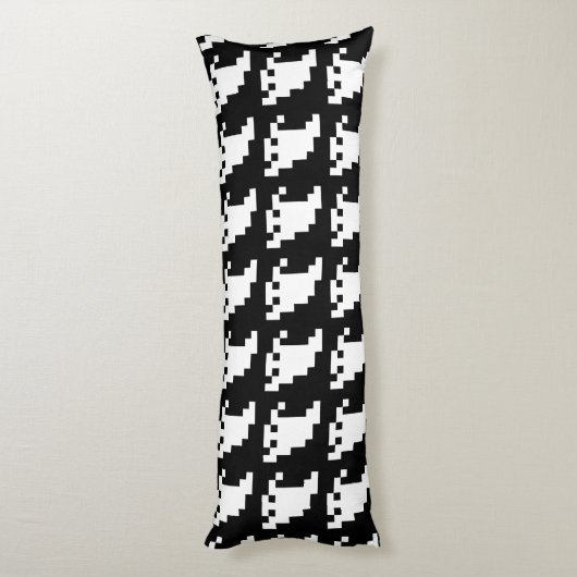 8 Bit Pixel Ghost Seitenschläferkissen (Rückseite (Vertikal))