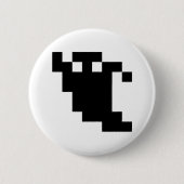 8 Bit Pixel Ghost Shadow Button (Vorderseite)
