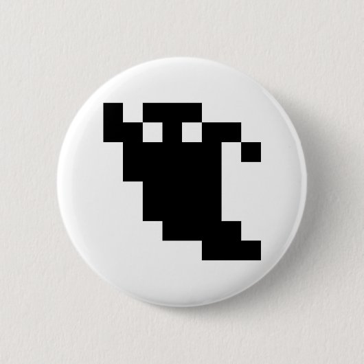 8 Bit Pixel Ghost Shadow Button (Vorderseite)