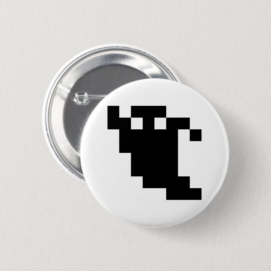 8 Bit Pixel Ghost Shadow Button (Vorne & Hinten)