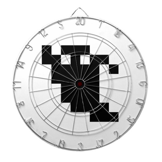 8 Bit Pixel Ghost Shadow Dartscheibe (vorne)