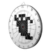 8 Bit Pixel Ghost Shadow Dartscheibe (Vorderseite rechts)