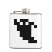 8 Bit Pixel Ghost Shadow Flachmann (Vorderseite)