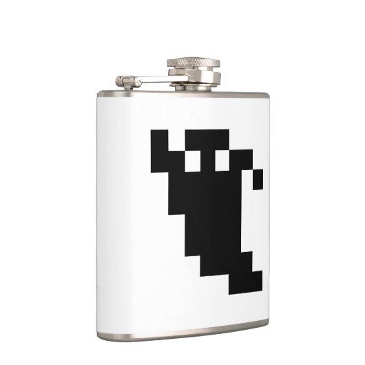 8 Bit Pixel Ghost Shadow Flachmann (Rechts)