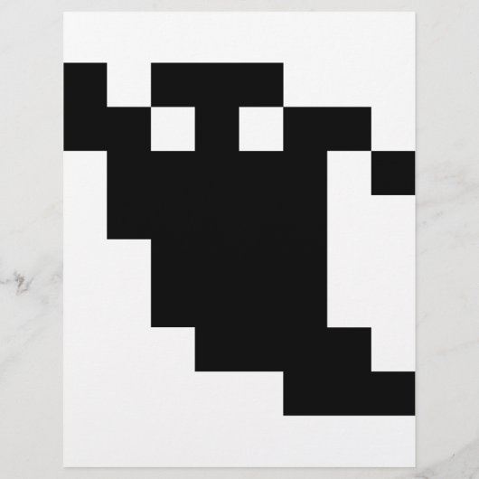 8 Bit Pixel Ghost Shadow Flyer (Hinten)