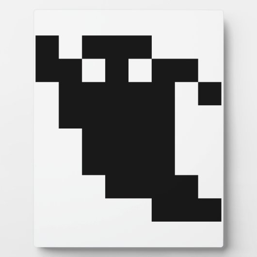 8 Bit Pixel Ghost Shadow Fotoplatte (Vorderseite)