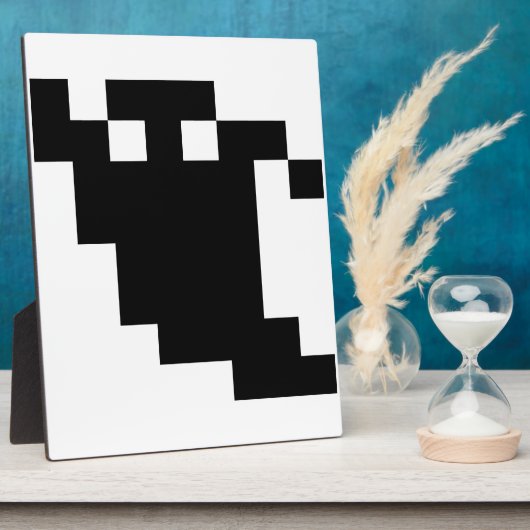 8 Bit Pixel Ghost Shadow Fotoplatte (Seite)
