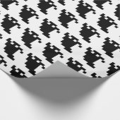 8 Bit Pixel Ghost Shadow Geschenkpapier (Ecke)