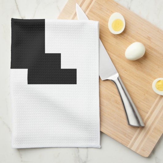 8 Bit Pixel Ghost Shadow Geschirrtuch (Viertel Falte)