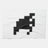 8 Bit Pixel Ghost Shadow Geschirrtuch (Horizontal)