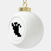 8 Bit Pixel Ghost Shadow Keramik Kugel-Ornament (Rechts)