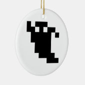 8 Bit Pixel Ghost Shadow Keramikornament (Rechts)
