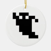8 Bit Pixel Ghost Shadow Keramikornament (Vorne)