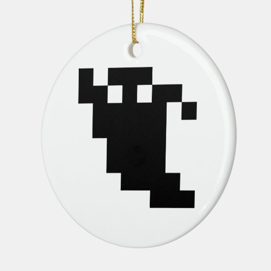 8 Bit Pixel Ghost Shadow Keramikornament (Links)