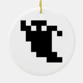 8 Bit Pixel Ghost Shadow Keramikornament (Hinten)