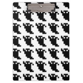 8 Bit Pixel Ghost Shadow Klemmbrett (Vorderseite)