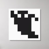 8 Bit Pixel Ghost Shadow Leinwanddruck (Vorderseite)
