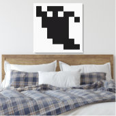 8 Bit Pixel Ghost Shadow Leinwanddruck (Insitu (Schlafzimmer))