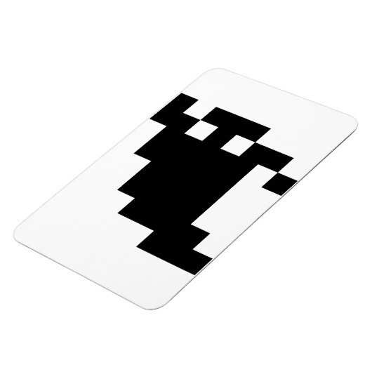 8 Bit Pixel Ghost Shadow Magnet (Linke Seite)