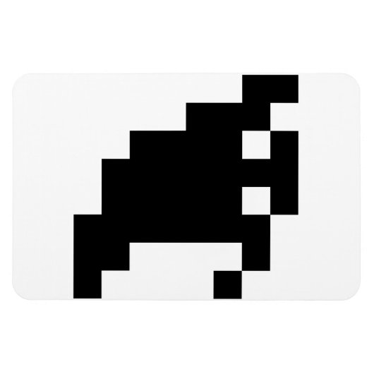 8 Bit Pixel Ghost Shadow Magnet (Horizontal)