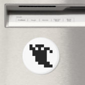 8 Bit Pixel Ghost Shadow Magnet (In Situ (Geschirrspüler))
