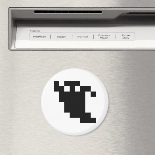 8 Bit Pixel Ghost Shadow Magnet (In Situ (Geschirrspüler))