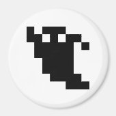 8 Bit Pixel Ghost Shadow Magnet (Vorne)