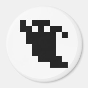 8 Bit Pixel Ghost Shadow Magnet